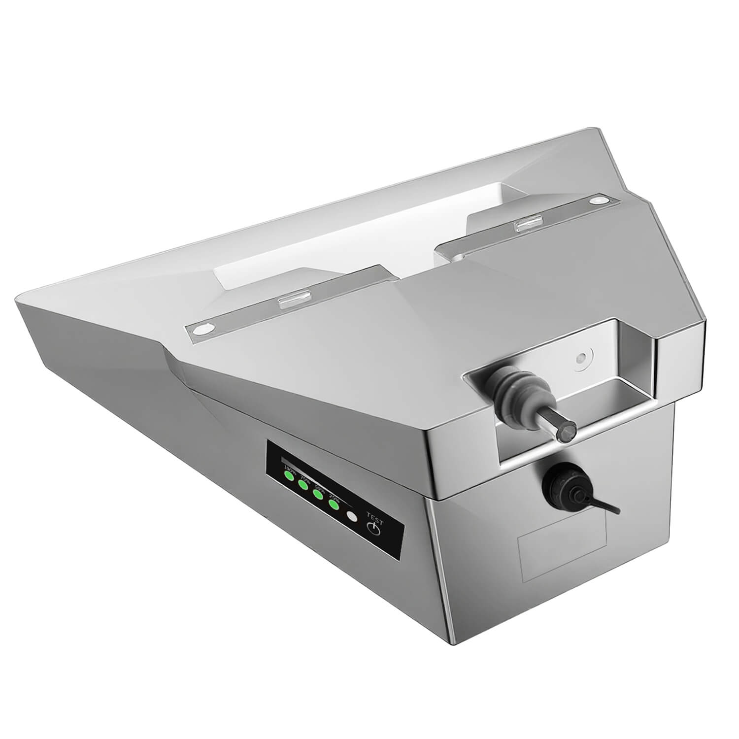 Close-up of Starlink Mini 180Wh portable battery pack with rugged automotive-grade shell